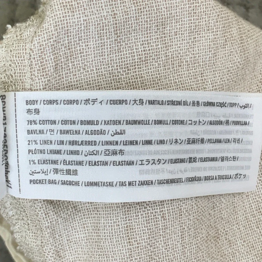 Abercrombie Fitch Athletic Loose Pants Mens 28x30 Beige Linen Cotton Blend